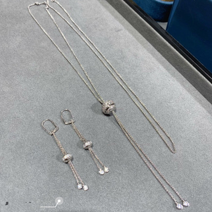 V金精工版自由拉伸流苏项链女轻奢小众设计感时来运转锁骨链颈链