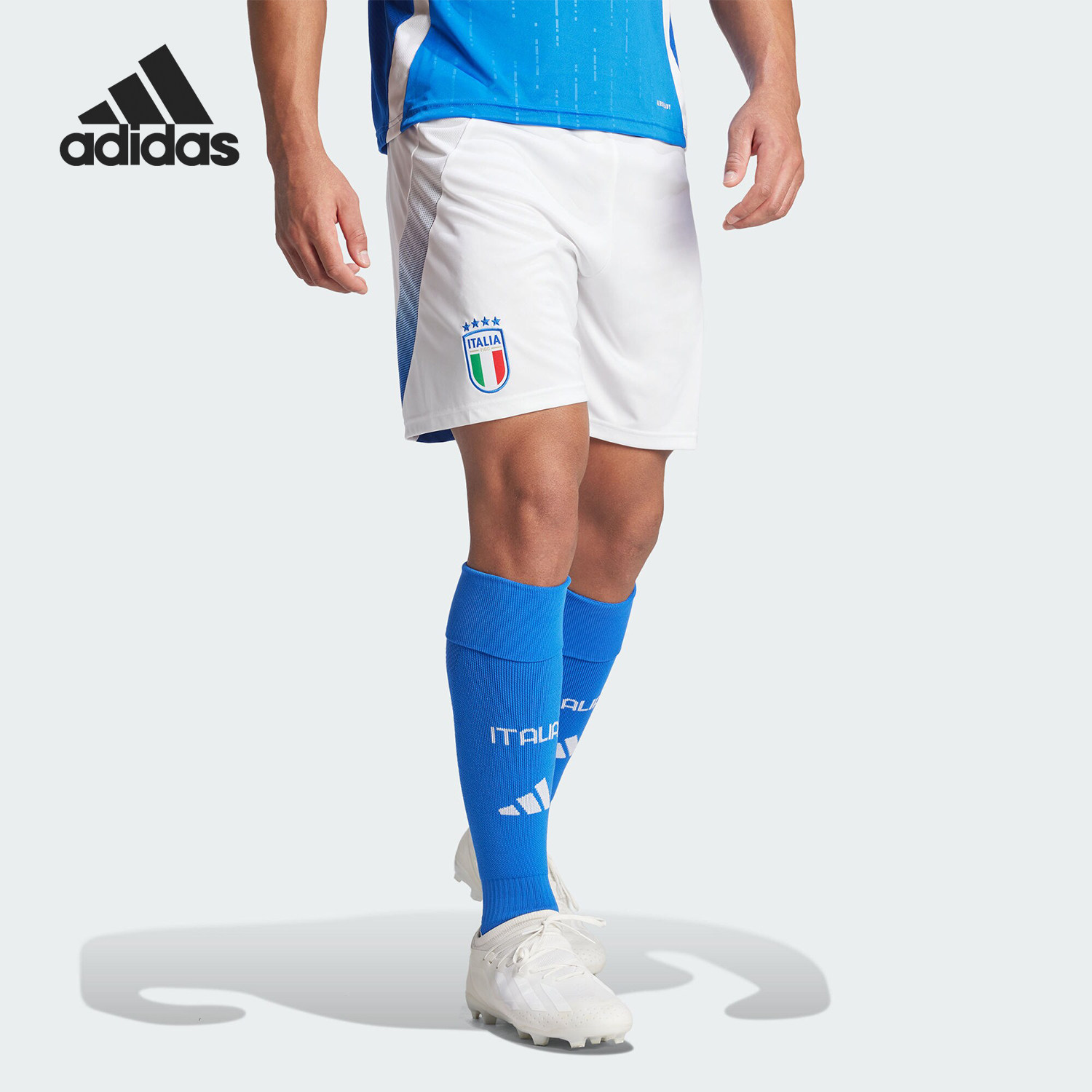 Adidas阿迪达斯FIGC H SHO 意大利队男士足球短裤IQ0494