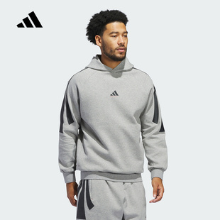 阿迪达斯2024冬中性连帽套头卫衣情侣款 JD7466 运动休闲上衣宽松