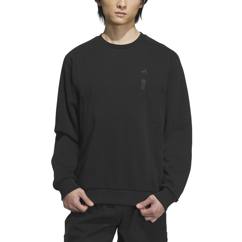 阿迪达斯男子武极系列加绒防风保暖圆领运动休闲套头衫卫衣IX4292