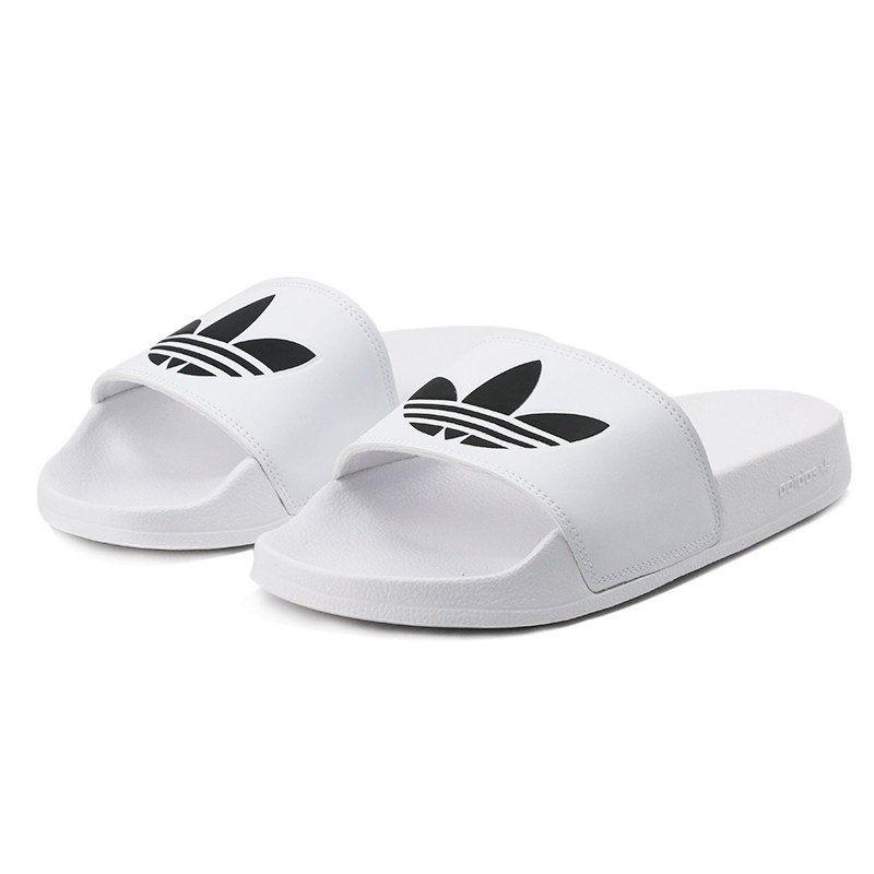 Adidas阿迪达斯三叶草拖鞋男女运动凉拖一字拖FU8297