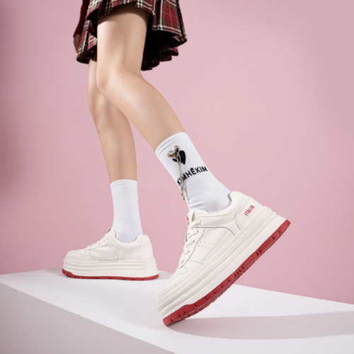 【正品】 木槿花系列女款舒适百搭防滑耐磨低帮板鞋K0E25CC5