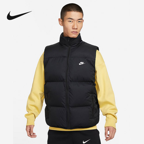 NIKE耐克棉马甲男子冬新款保暖立领休闲运动服夹克外套FB7374-010