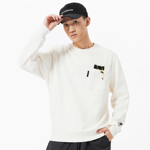 【正品】New Balance抽绳贴袋套头男款套头衫长袖卫衣AMT13388-IV