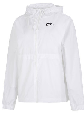 NIKE耐克 女装连帽薄款运动休闲训练防风透气夹克外套 DM6180-100