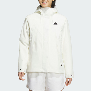 Adidas阿迪达斯女士三合一运动加绒连帽外套JF6659