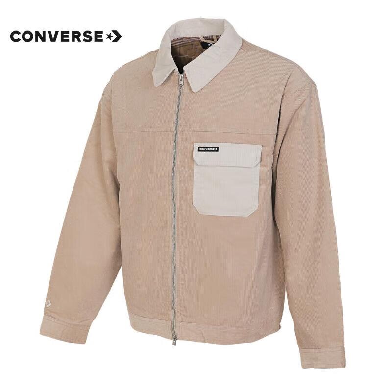 Converse匡威男子灯芯绒复古工装翻领加棉外套夹克 10025260-A01