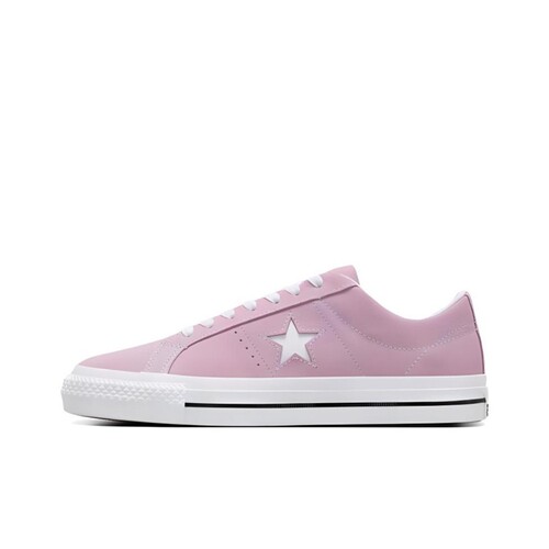 匡威 converse one star 白粉色男女复古翻毛皮滑板鞋A07309C