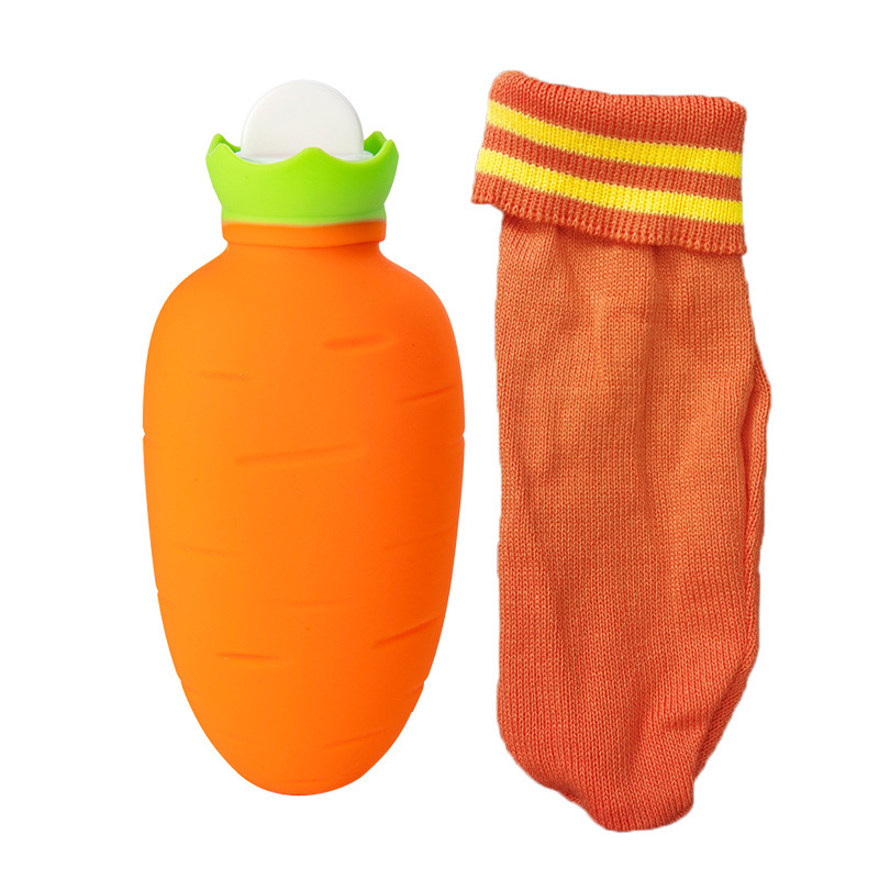 胡萝卜硅胶热水袋可爱暖宝宝学生暖手宝办公室微波加热保暖保温