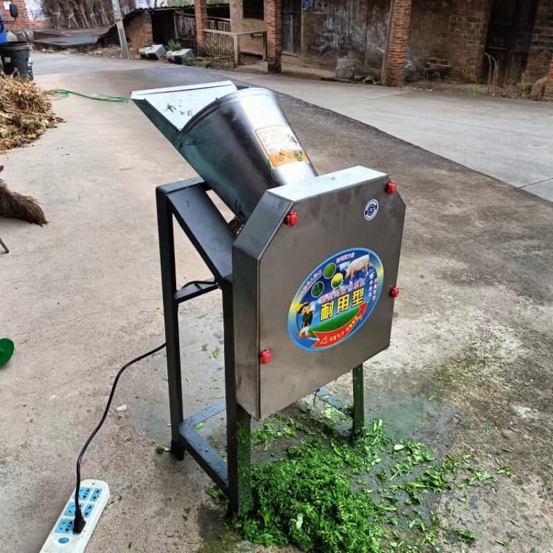 定制厂促电动猪草机碎草机切草机猪鸡鸭鹅养殖小型家用粉碎机饲料