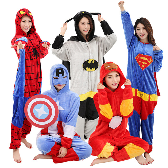 美国队长蜘蛛侠钢铁侠卡通睡衣