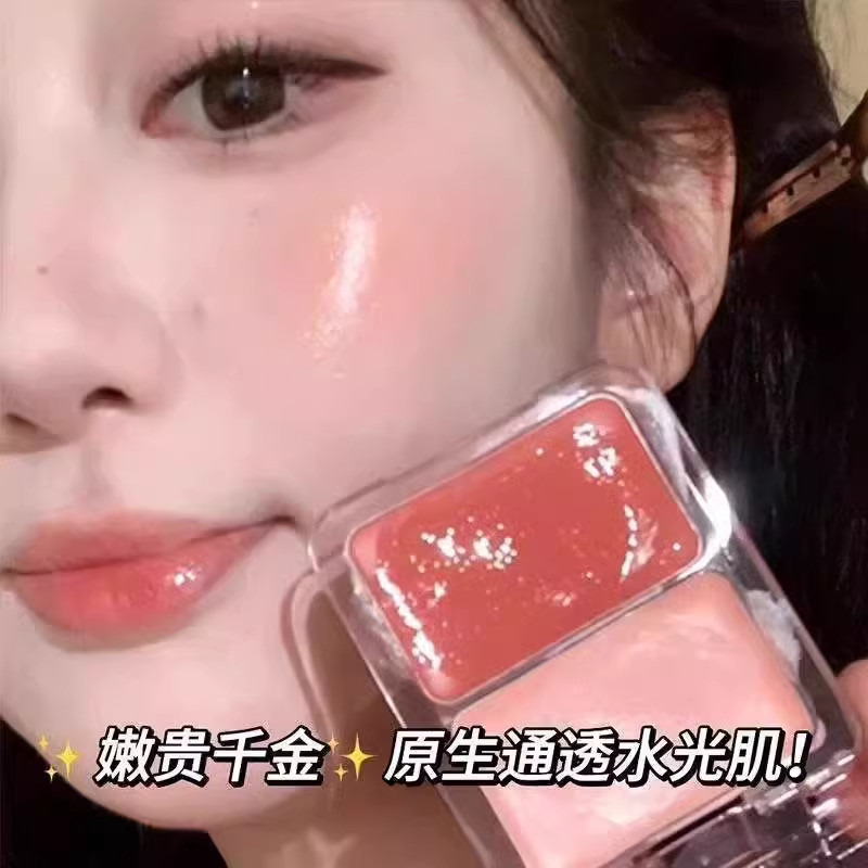 露思同款水光腮红！双色水光腮红膏棒滋润贴肤氛围感甜妹高光自然