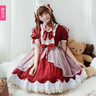 洛丽塔软妹 筱筱家静悦坊 原创 白雪姬OP连衣裙短袖 日系lolita洋装