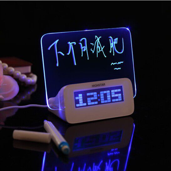 七夕情人节礼送女朋友实用礼品留言板闹钟创意懒人时钟生日礼物男