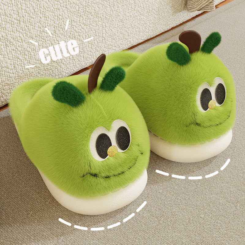 小苹果卡通棉拖鞋女士秋冬季室内居家厚底防滑保暖毛毛棉拖鞋女外,居家布艺,居家棉拖/棉鞋,淘宝优惠券,粉丝福利购,淘宝优惠卷