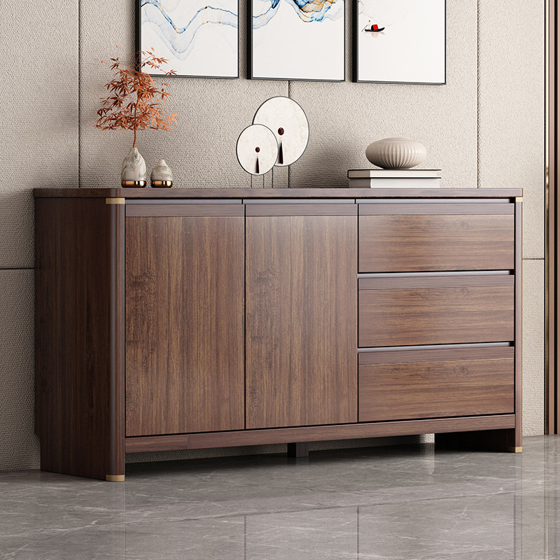 新中式五斗柜实木框卧室床尾收纳柜客厅电视储物柜餐厅靠墙六斗