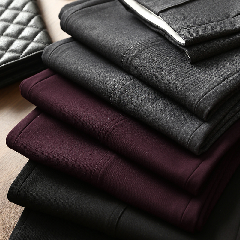 【折】 及简优雅腔调 精纺羊毛天丝通勤显瘦高腰直筒阔腿西装裤女