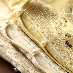 重工亮片钉珠圆领无袖 新中式 马甲女叠穿背心春新 矜奢静雅 淘么淘