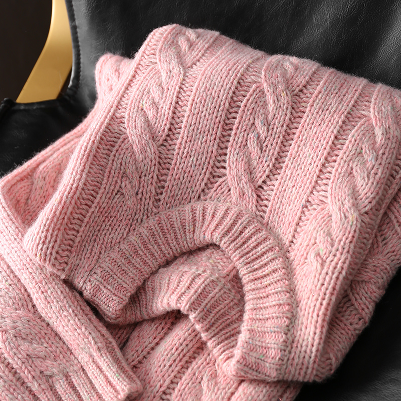 淘么淘 柜上1.5K！山羊绒绵羊毛桑蚕丝花纱亮丝绞花针织衫毛衣女