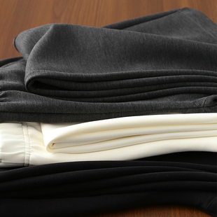 淘么淘 莫代尔松紧高腰显瘦气质微喇裤 弹力休闲裤 女 穿出大长腿