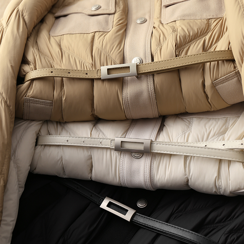 淘么淘 深冬压'轴 重磅可溯源90白鹅绒御寒宽松翻领长款羽绒服女