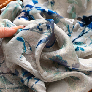 淘么淘 真丝小衫 金线丝绒植绒烂花宽松衬衫 上衣女 落花弦外雨