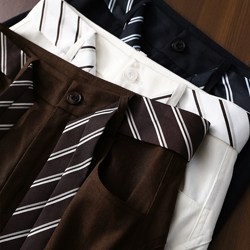 淘么淘 美高工装裤 天丝+棉显瘦高腰大口袋牛仔阔腿裤+丝巾腰带女