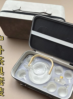 户外露营煮茶壶茶具套装收纳明火