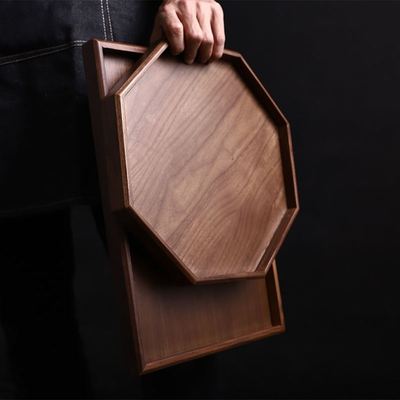 北欧木质托盘茶盘家用茶杯子收纳