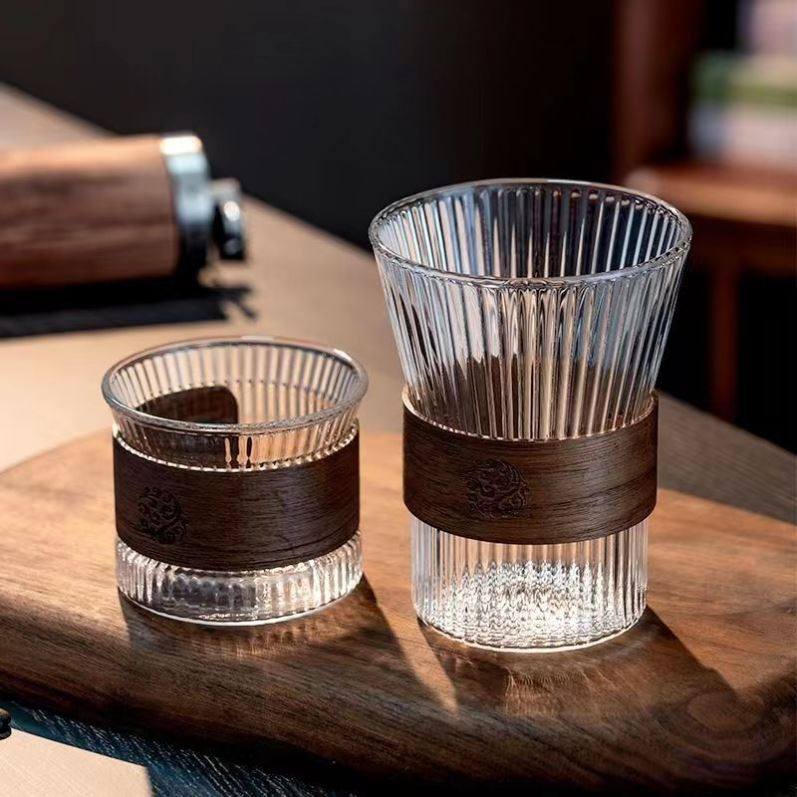 玻璃茶杯小杯喝茶的杯子高级感高档精致品茗杯日式耐热防烫咖啡杯