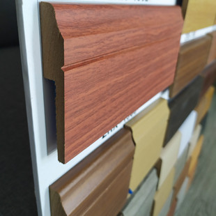 厂家批发复合踢脚板木质墙角收口条木地板踢脚线密度板强化地脚线