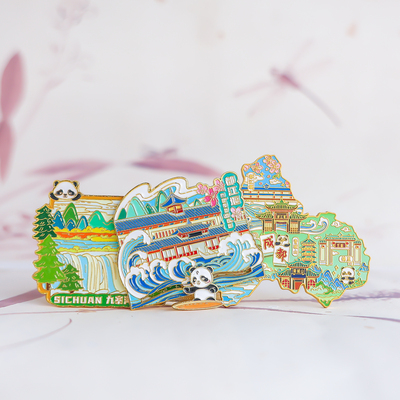 成都九寨沟都江堰峨眉山杜甫草堂宽窄巷子冰箱贴旅游纪念品磁吸