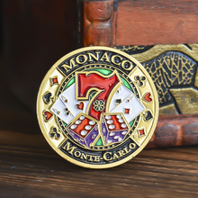 创意硬币摩纳哥扑克筹码幸运币蒙特卡洛徽章挑战币收藏纪念礼物品