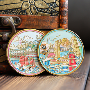 汕头南澳岛潮博馆西提公园老妈宫纪念品旅游打卡纪念章景区硬币套