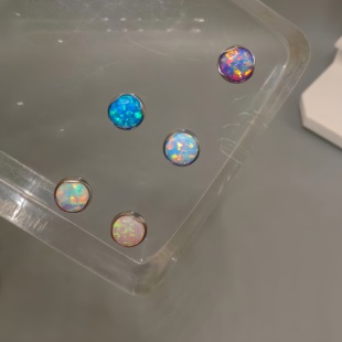 澳宝钛合金埋钉替换钻头波浪纹平底替换钻头舌钉肚脐钉通用6MM