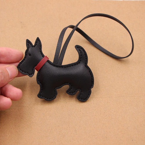 苏格兰梗犬皮革挂件小狗服饰箱包挂绳挂坠辅料挂饰配件车载搭配狗