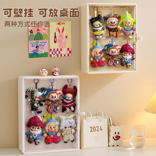 WHY SO SERIOUS系列展示盒万泡泡玛特圣节小丑搪胶毛绒挂件收纳盒