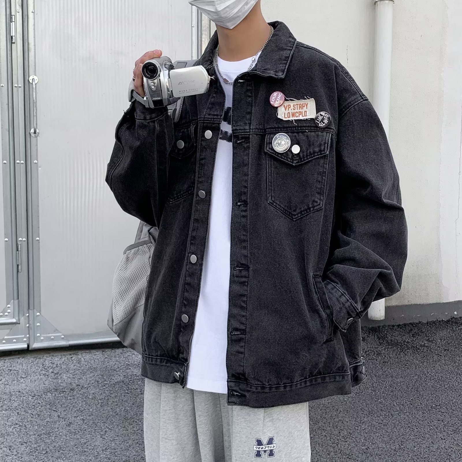 港风潮牌牛仔外套男日系潮流外套