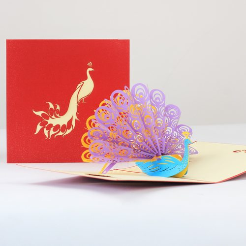DIY凤凰教师节礼物惊喜立体贺卡