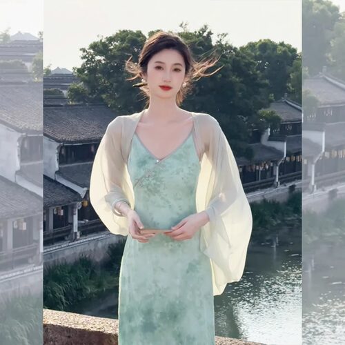 仙气雪纺防晒衣女披肩夏季不规则漂亮小衫薄开衫外套透气罩衫上衣