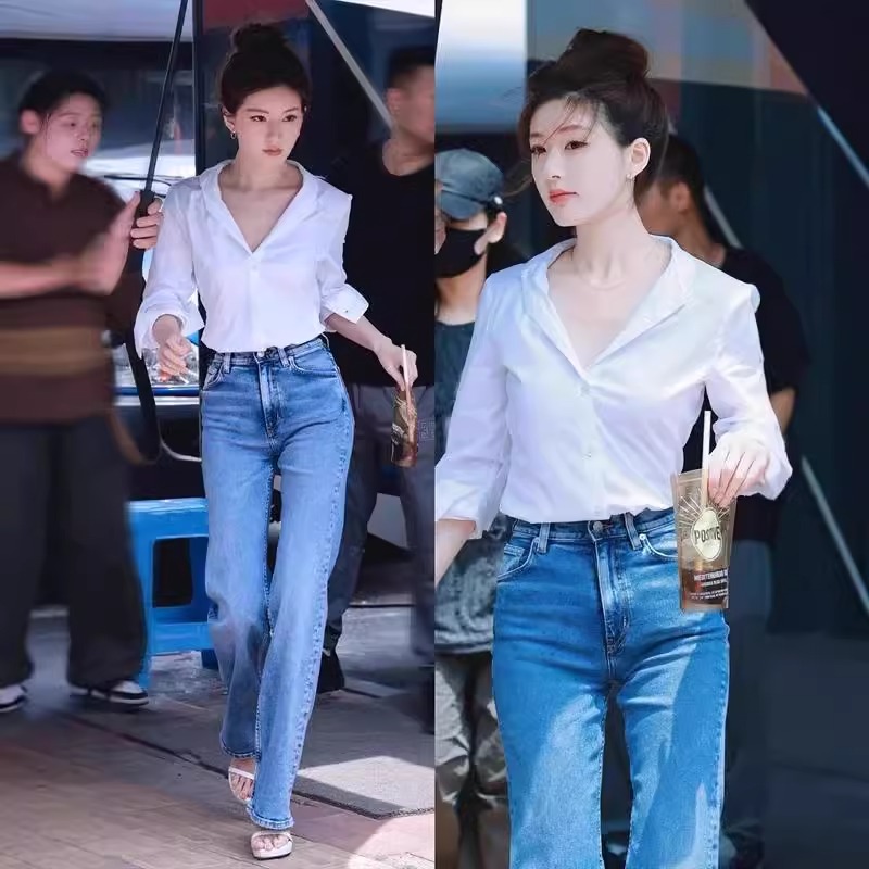 白色衬衫女长袖早秋季