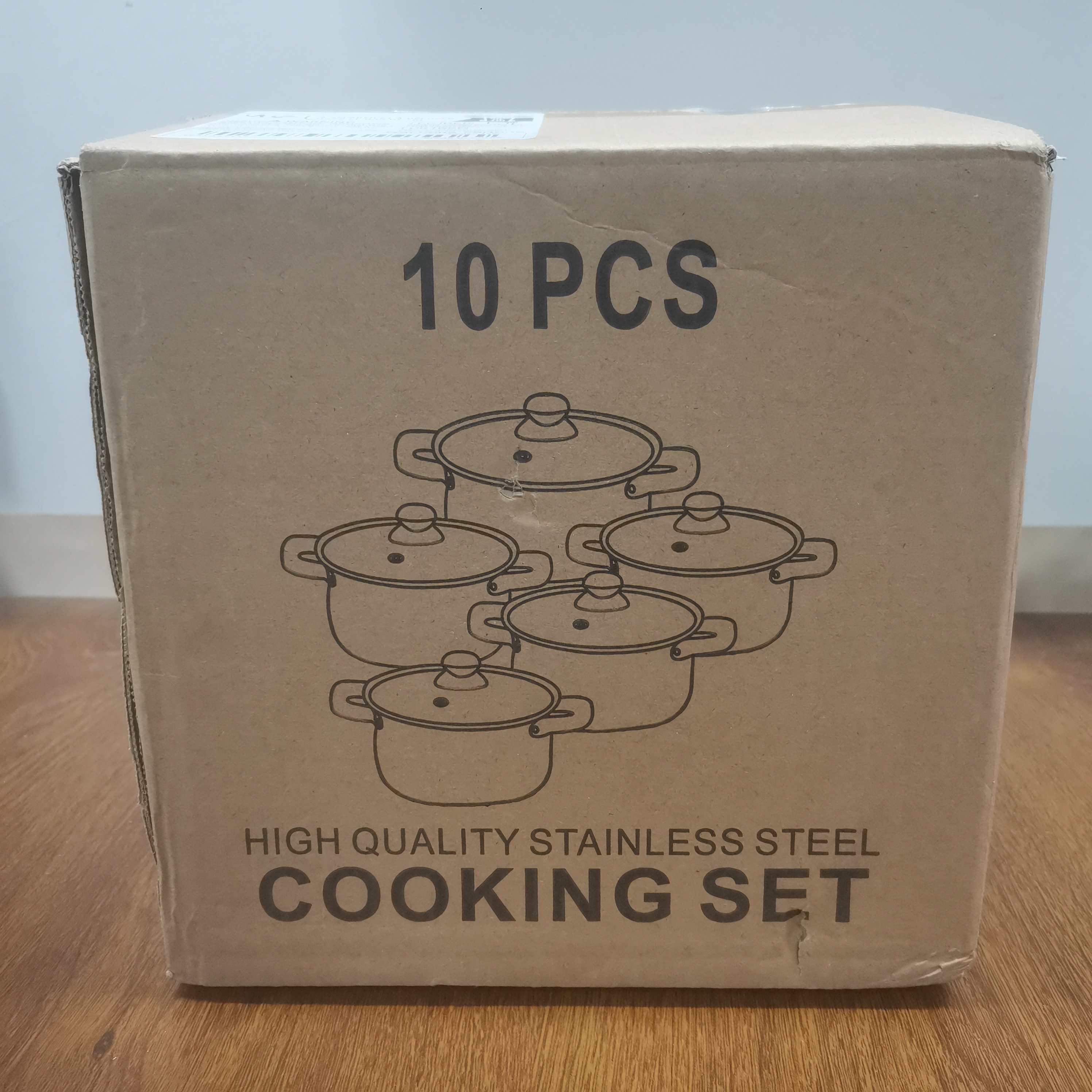 套锅茶壶套装野营炊具组合烧水壶便携锅具 5件套 颜色随机发