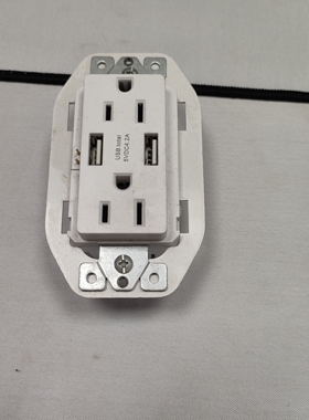 USLINSKY灵天美标USB插座面板UL认证125V电源插座缺少配件