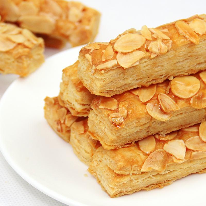 办公室休闲零食小吃手工杏仁酥饼干千层酥买三送一甜苦瓜
