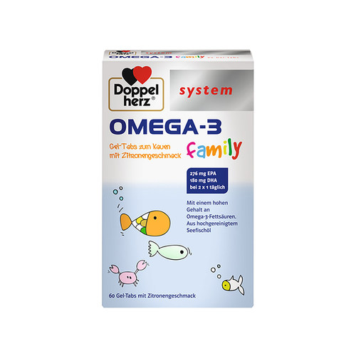 DOPPELHERZ/双心 儿童深海鱼油OMEGA-3软糖60片/盒