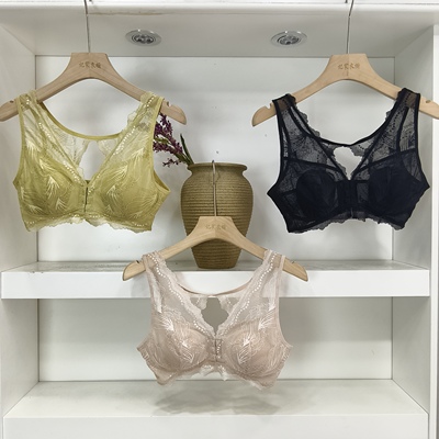 前扣兔耳超薄25精美舒适亲肤网眼透气性感背心款时尚女士内衣文胸