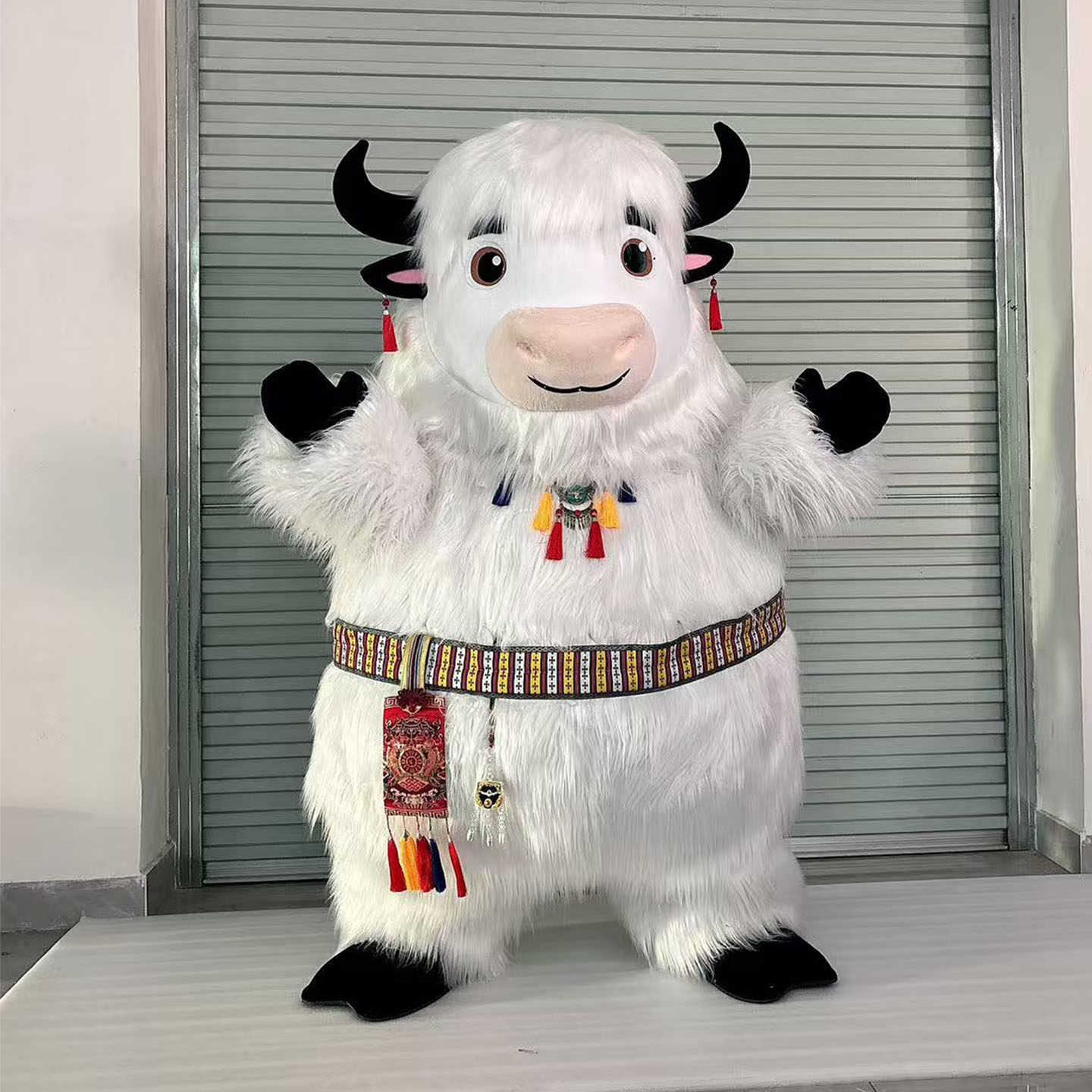 牦牛卡通人偶服装西藏青藏高原牦牛玩偶头套道具长毛吉祥物表演服