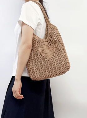 Mcroche魔织手工钩织经典单肩菜篮子diy编织材料包自制礼物送教程