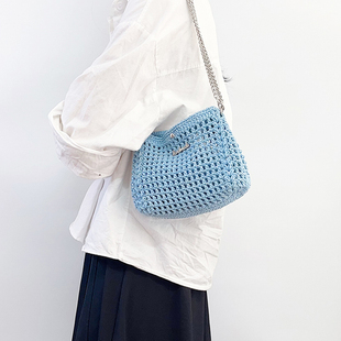 Mcroche魔织手工毛线钩织包包diy编织材料包麦穗单肩斜跨手机包