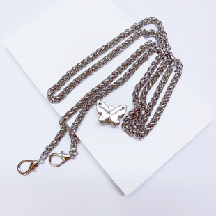 Mcroche魔织毛线diy编织材料包麦穗蝴蝶饺子包包链蝴蝶扣手拎包链